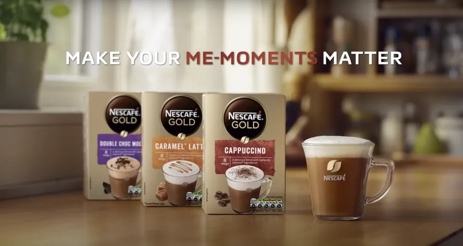 Screenshot aus der Fernsehwerbung der Marke Nescafé von Nestlé