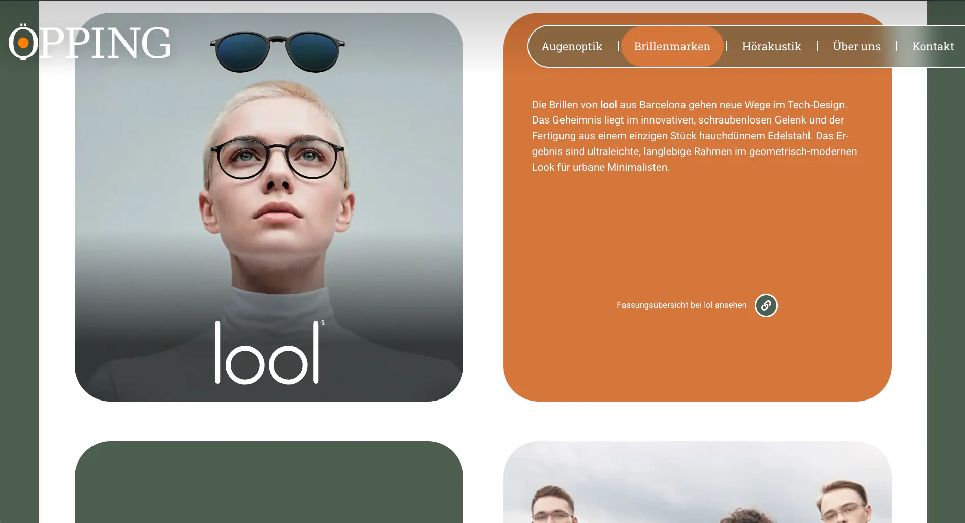 Website Beispiel: Brillen Öpping