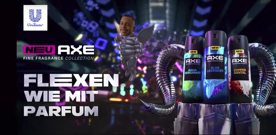 Screenshot aus der Fernsehwerbung der Marke Axe von Unilever