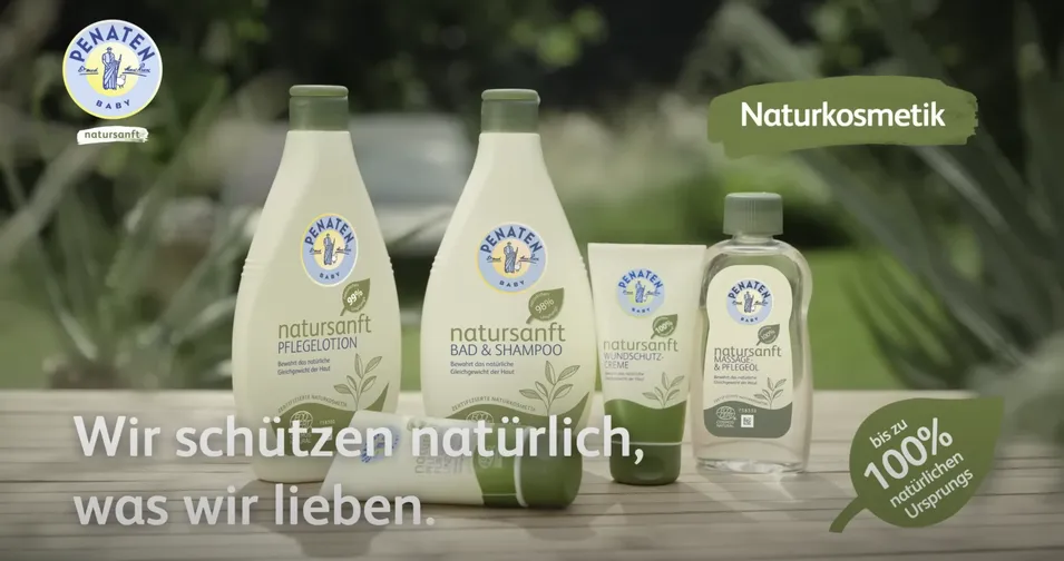 Screenshot aus der Fernsehwerbung der Marke Penaten von J&J